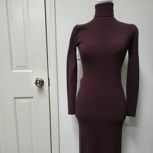 Brown knitted dress